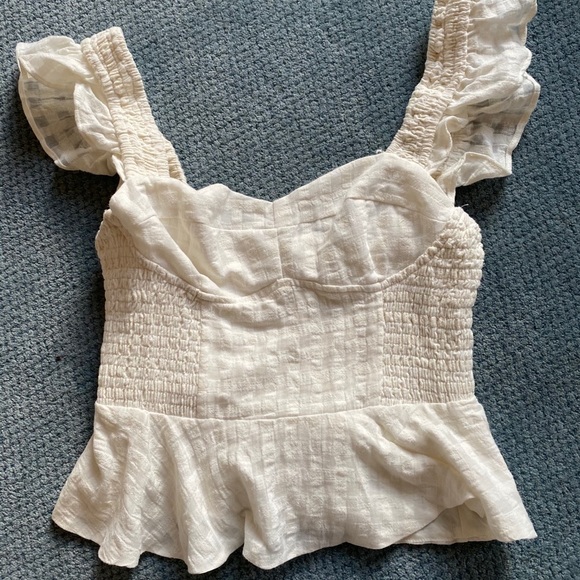 LPA White Ruffled Tank Top - Picture 5 of 7